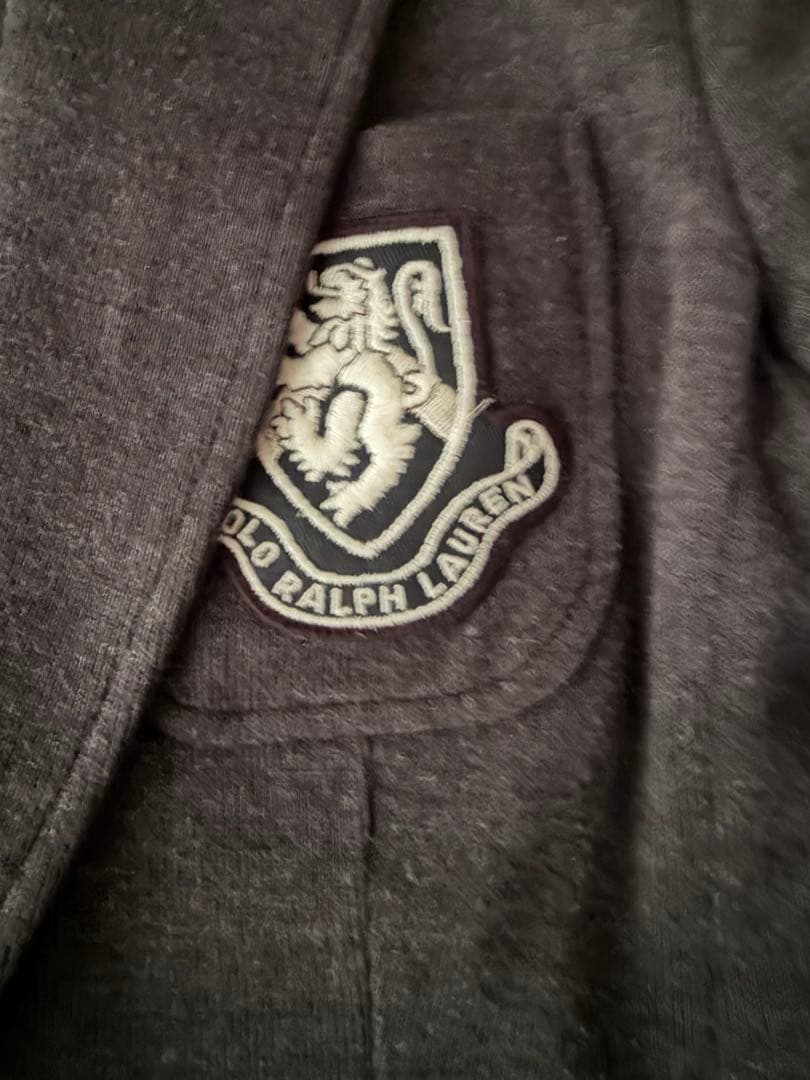 RalphLauren ラルフローレン ジャージ素材　ジャケット グレー