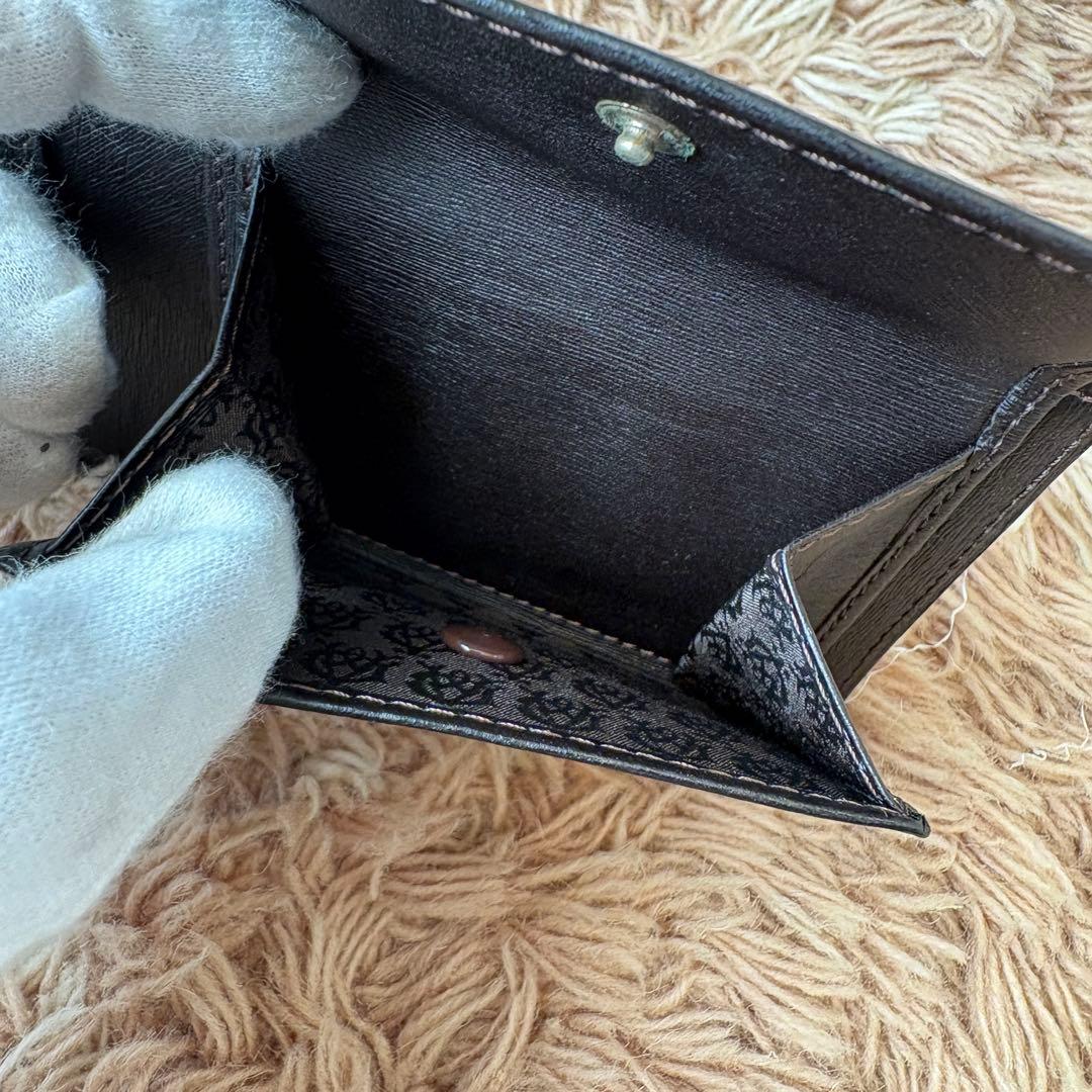 【未使用】dunhill ダンヒル ダークブラウン レザー 二つ折り財布 メンズ