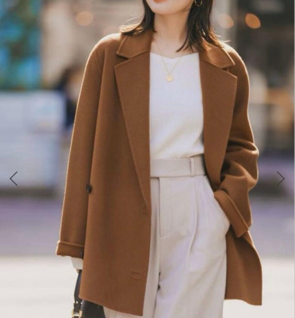 NOBLE Super160 チェスターコートミドル丈　テーラードJk