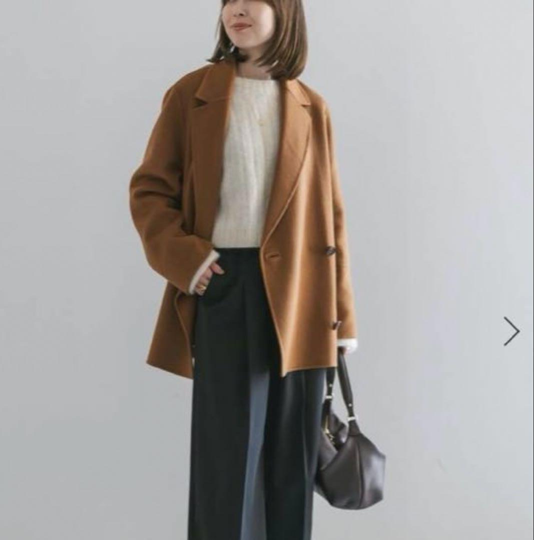 NOBLE Super160 チェスターコートミドル丈　テーラードJk