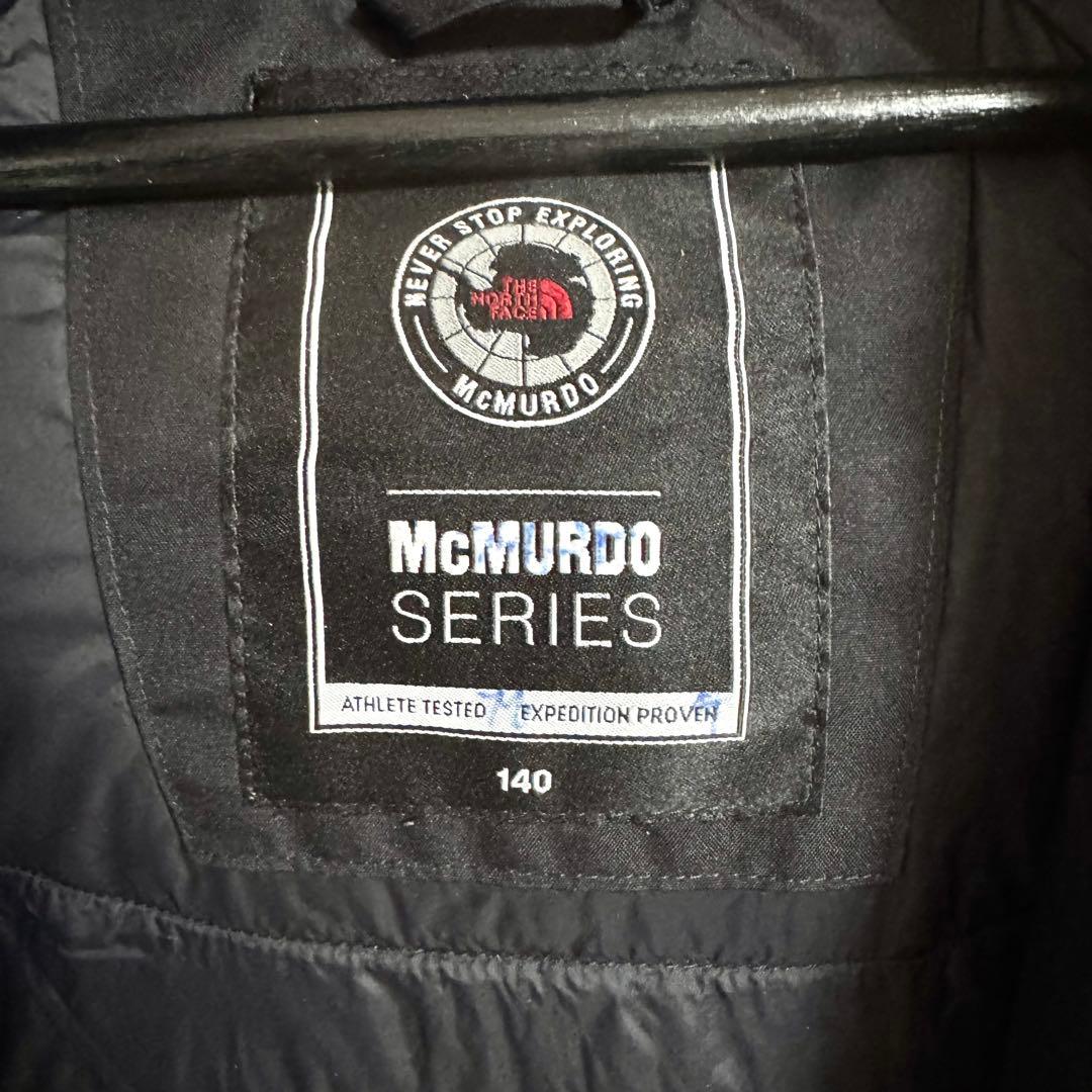 ノースフェイス　キッズ　ダウンジャケット　マクマード　ファー付き　140