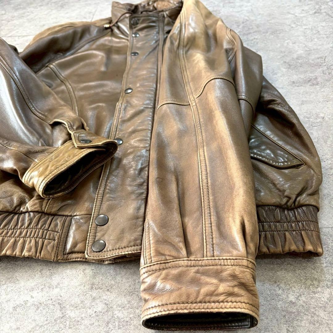 90s【archive】A2/leather flight jacket/Y2K