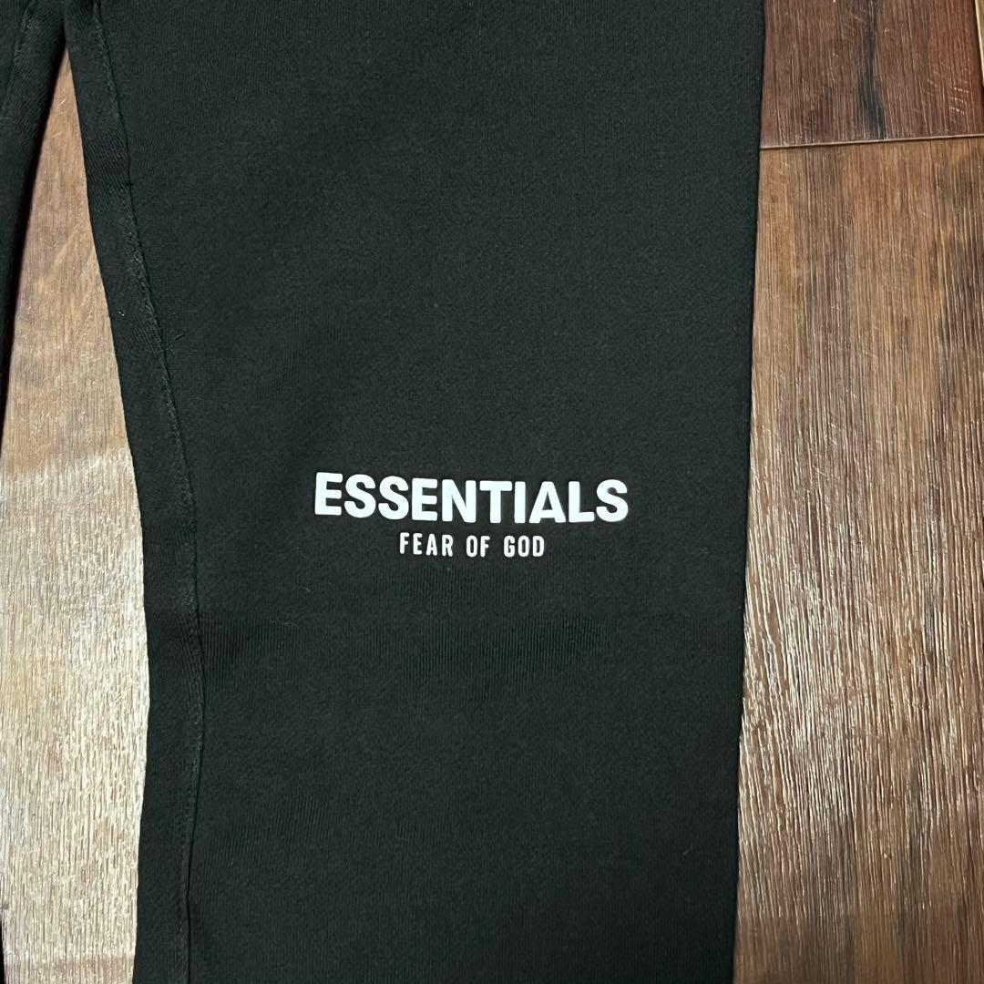 Fog Essentials スウェットパンツブラック　黒　裏起毛　反射フォント