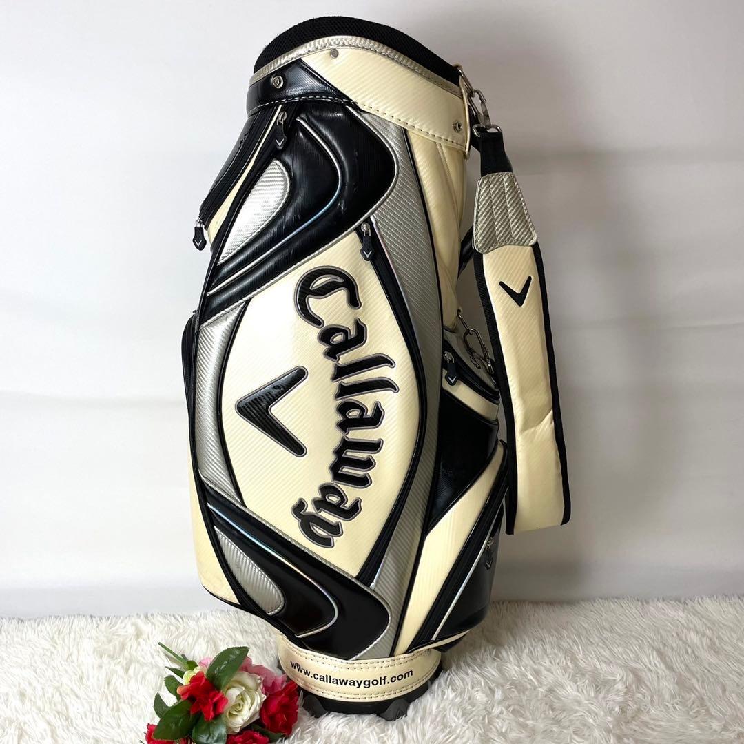 【格安出品】Callaway ゴルフ キャディバッグ アイボリー ビッグロゴ