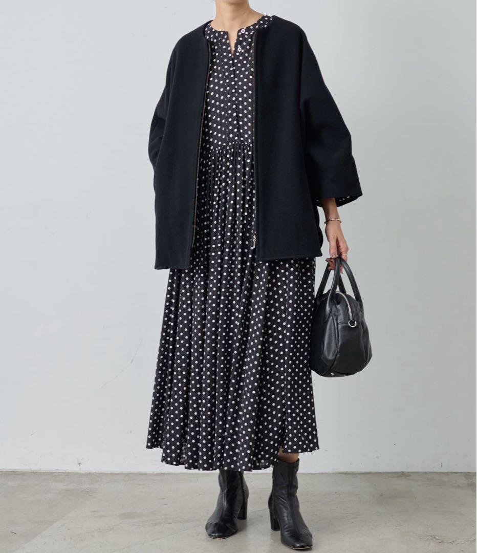 【BEARDSLEY】ドットギャザーワンピース