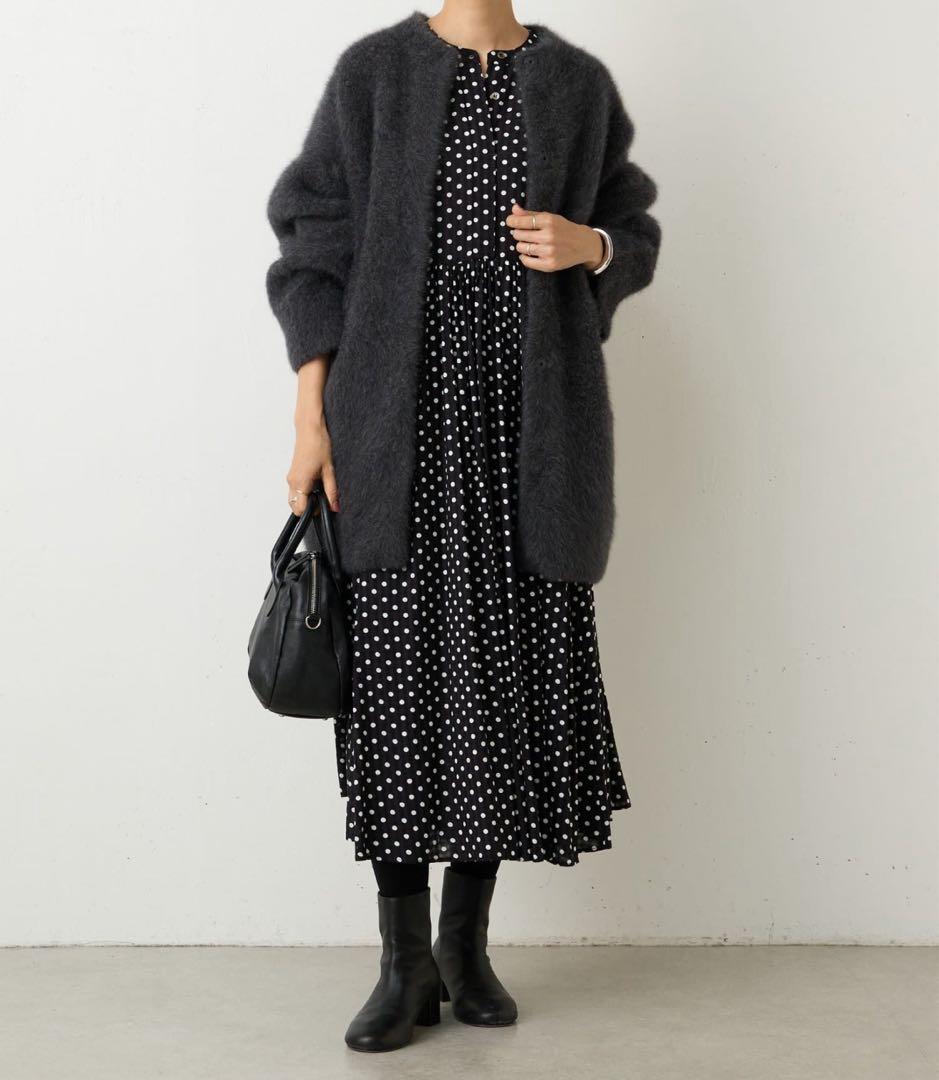 【BEARDSLEY】ドットギャザーワンピース