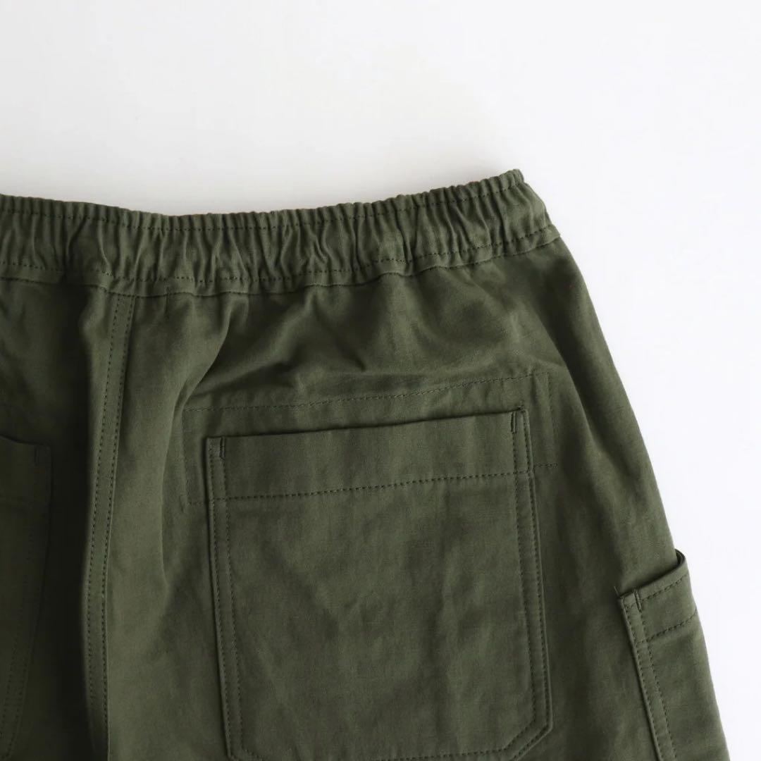 コムデギャルソンオム 綿麻ヘリンボーン ベイカーパンツ カーキ XS