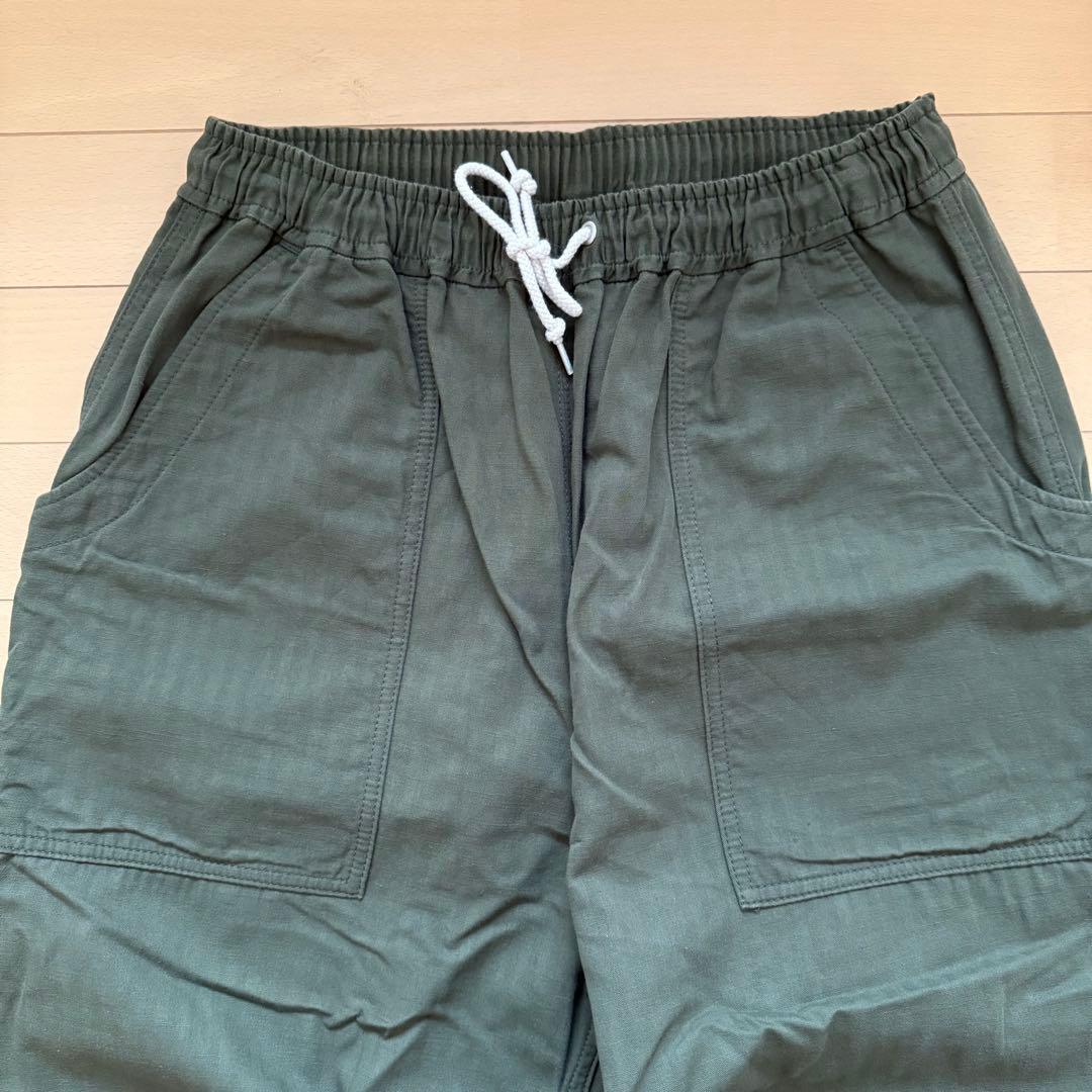 コムデギャルソンオム 綿麻ヘリンボーン ベイカーパンツ カーキ XS