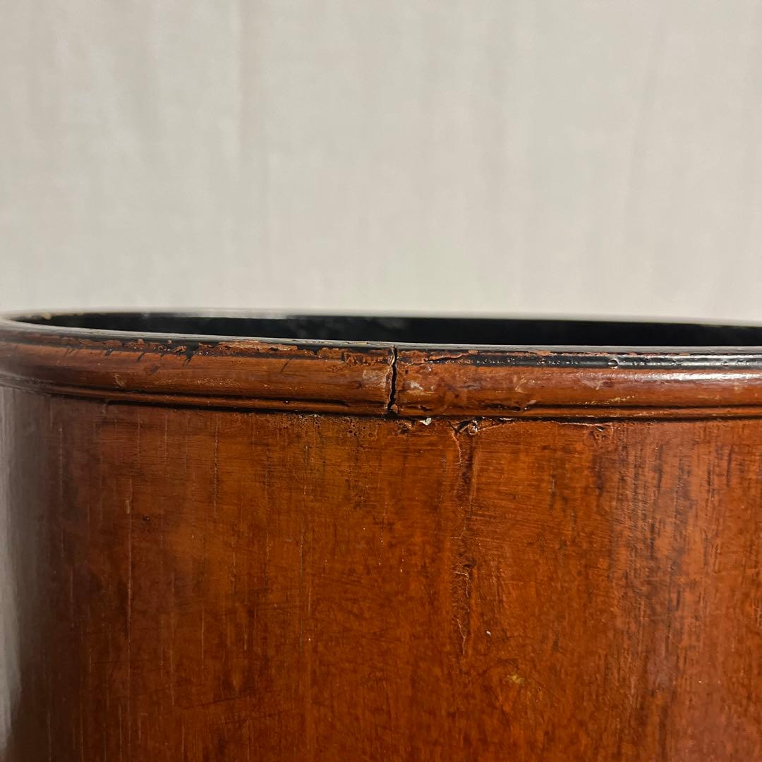 ヨーロッパ雑貨 アンティーク◾️トールペイント 木製ゴミ箱 ダストボックス 屑カゴ