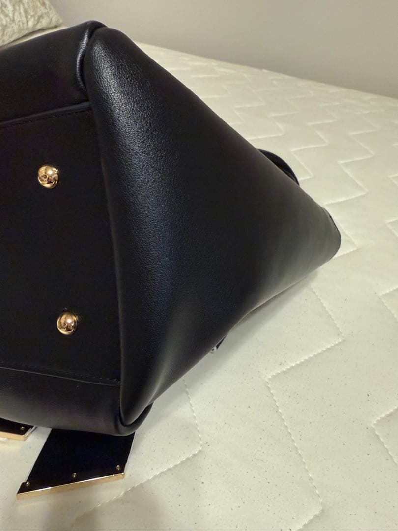 【A4対応】リボントートバッグ　RANDA ブラック　ランダ　ビジネス