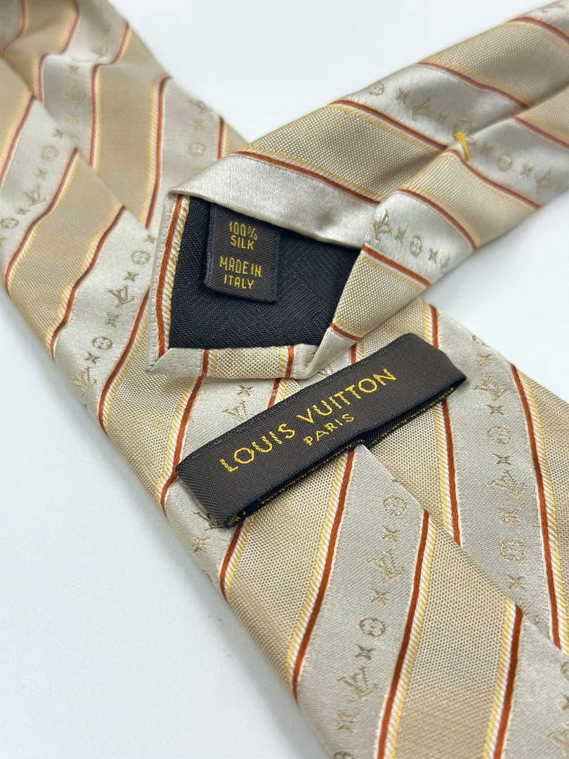 ✨️美品✨️ ルイヴィトン ネクタイ 高級シルク モノグラム ストライプ