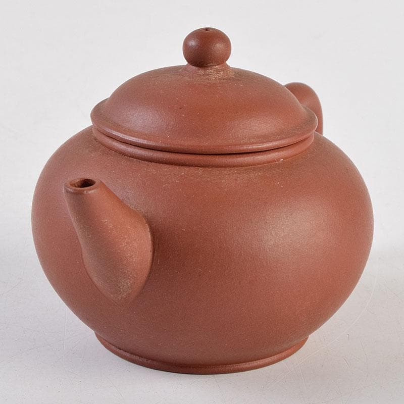 中国　中国宣興銘　紫砂　朱泥　急須　茶壷　V　R9268