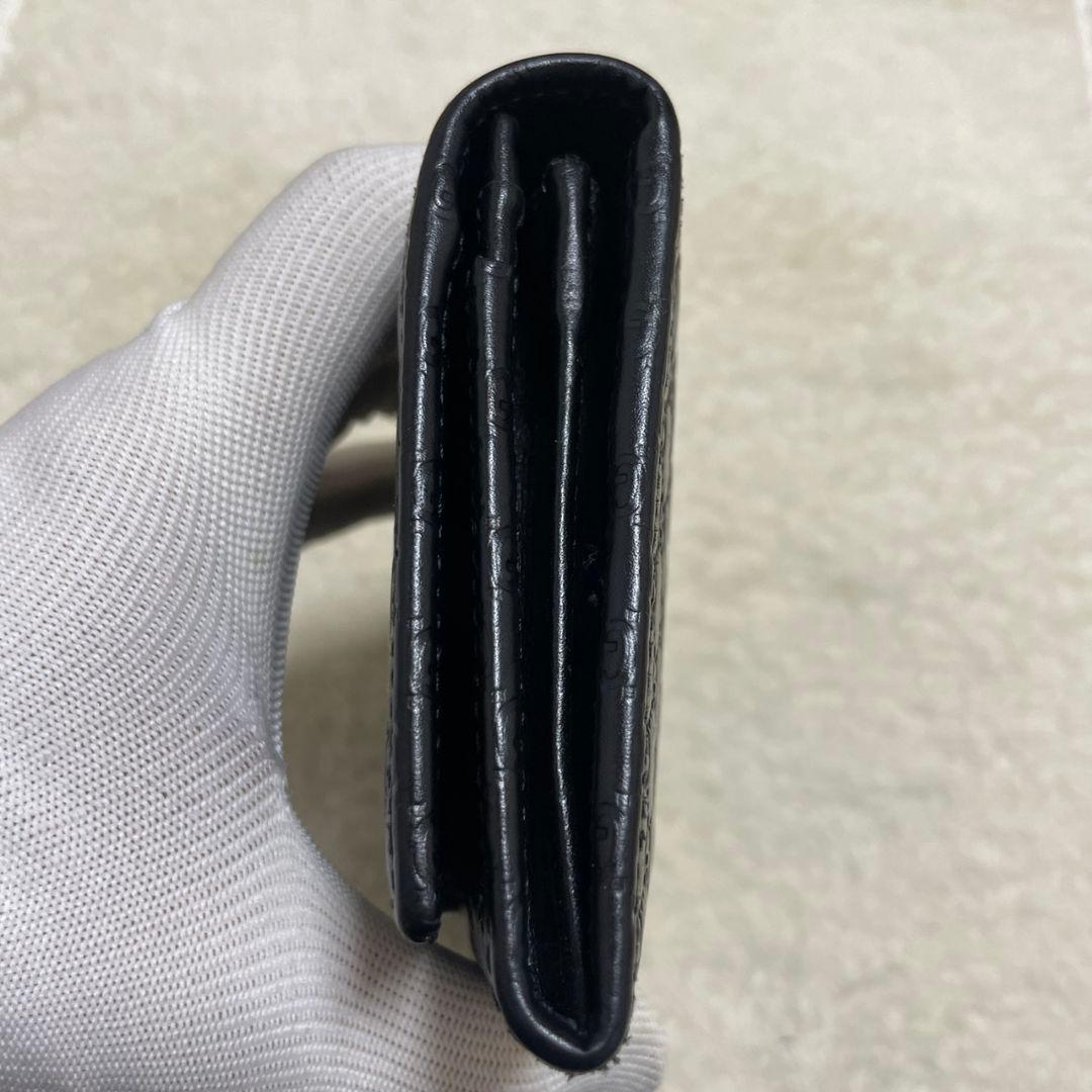GUCCI　グッチ　長財布　マイクロシマ　ブラック　極美品‼️