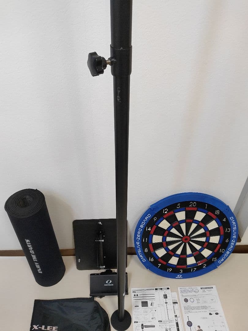 3点セット　DARTSLIVE ダーツボード／ポールスタンド　X-LEE マット