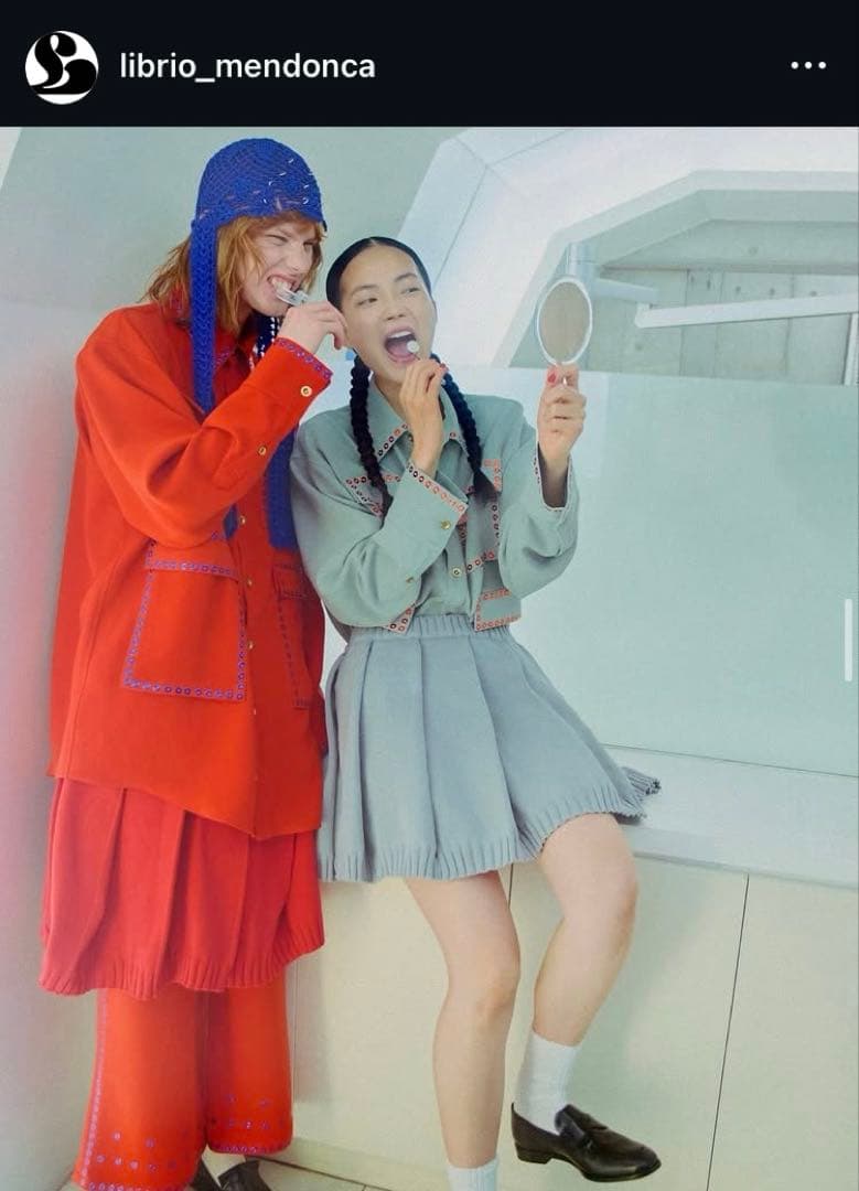 LIBRIO MENDONCA ミニニットプリーツスカート 美品