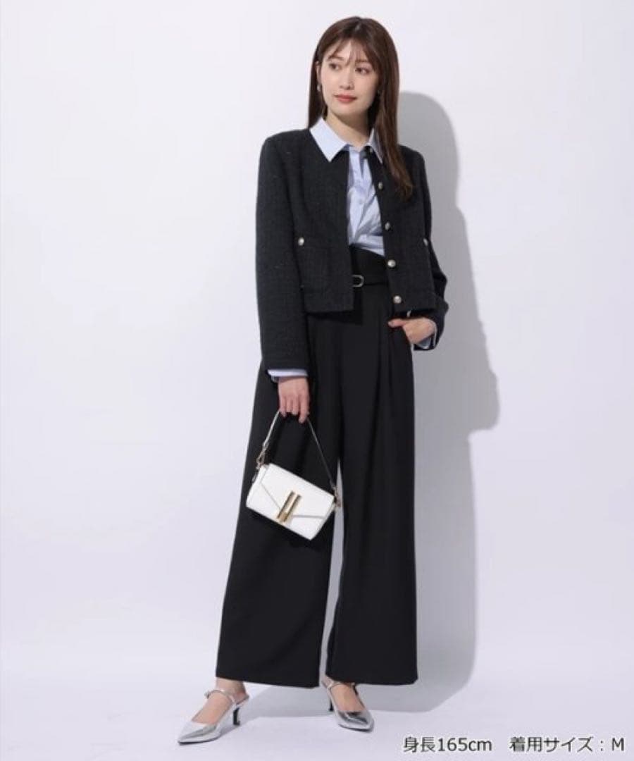 新品✨ツイードジャケット アプワイザーリッシェ ネイビー Mサイズ 佳子さま着用