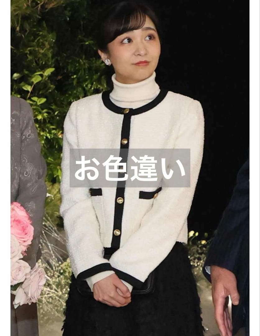 新品✨ツイードジャケット アプワイザーリッシェ ネイビー Mサイズ 佳子さま着用