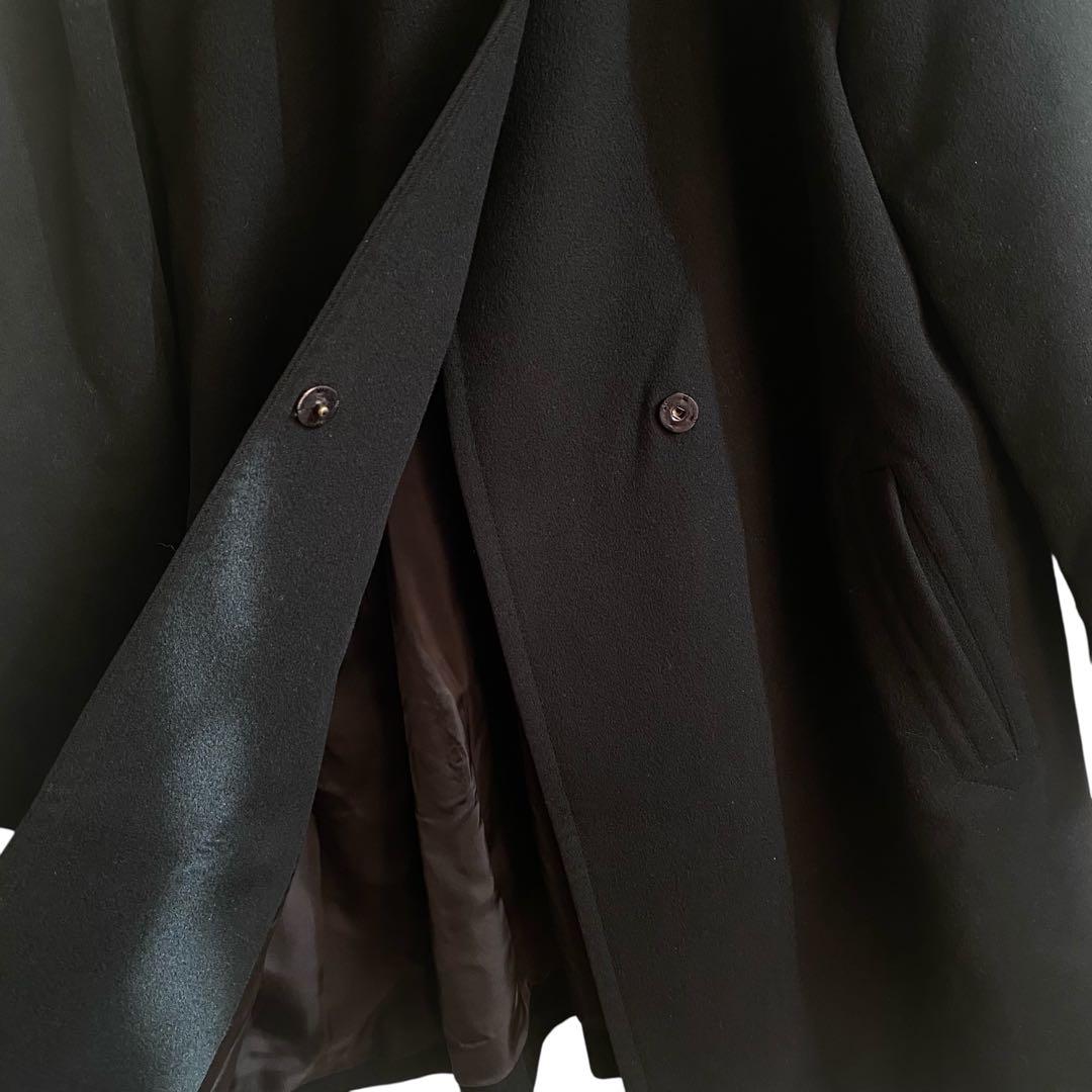 23区 20周年記念ロロピアーナ ピュアウールロングコート ブラック 3L 46