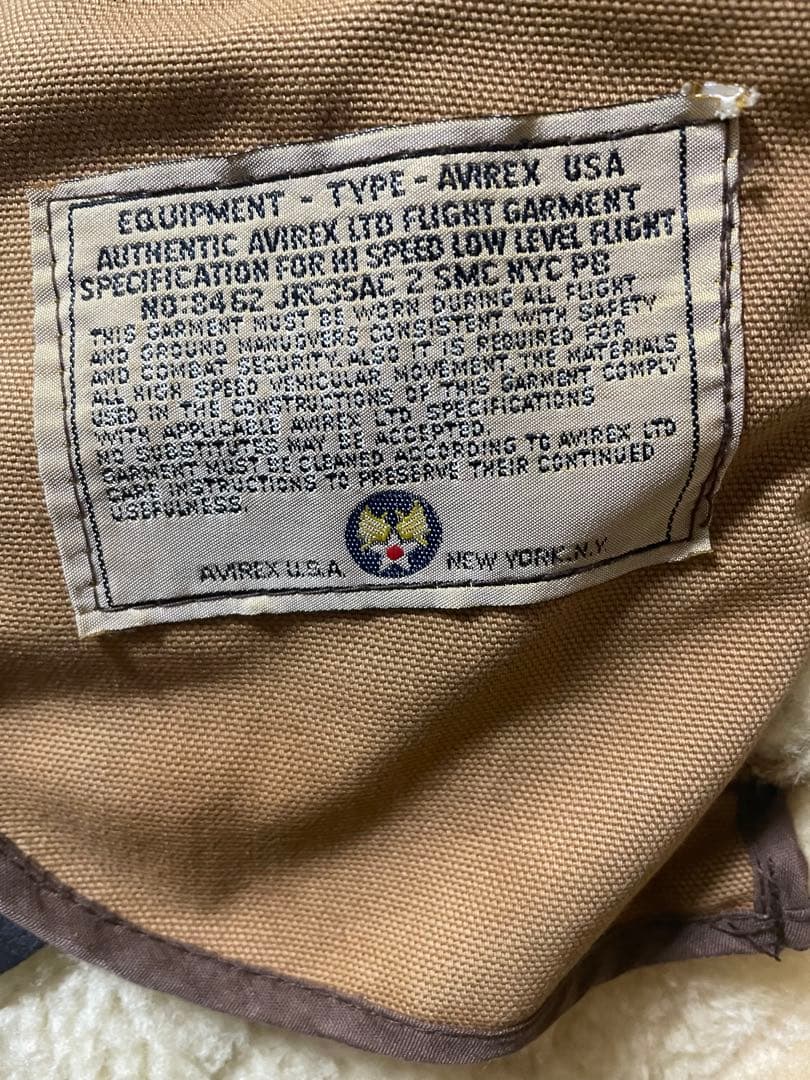 AVIREX フライトジャケット ムートン