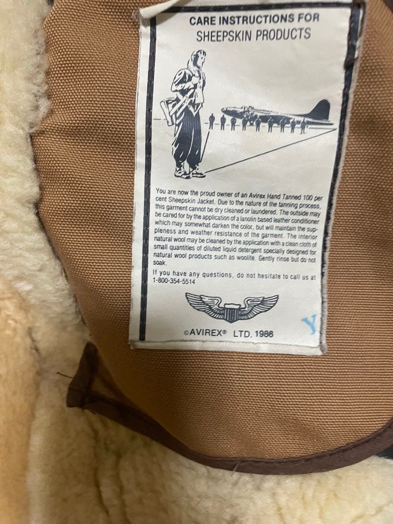 AVIREX フライトジャケット ムートン