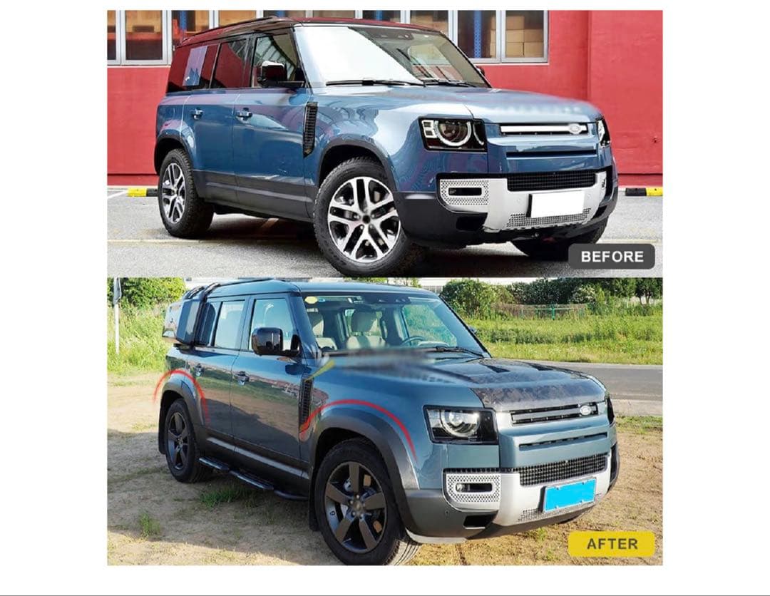 ランドローバーディフェンダー110 ホイールアーチプロテクター 6個セット