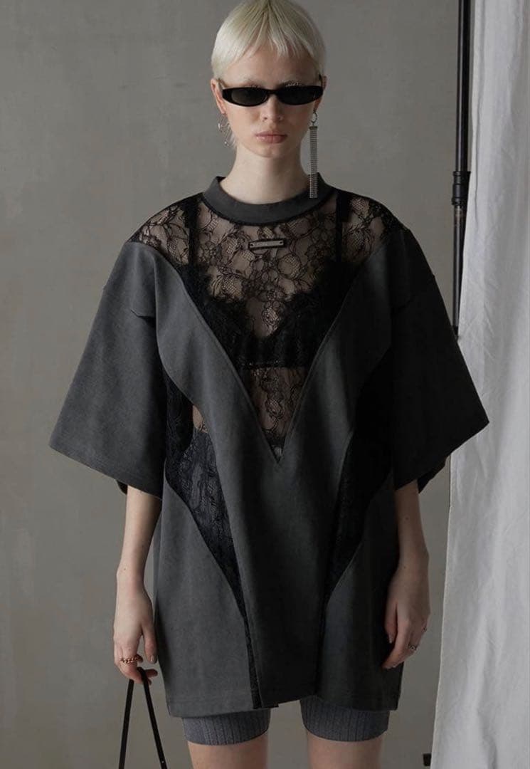 PRANK PROJECT メゾンスペシャル　Pigment Lace Top