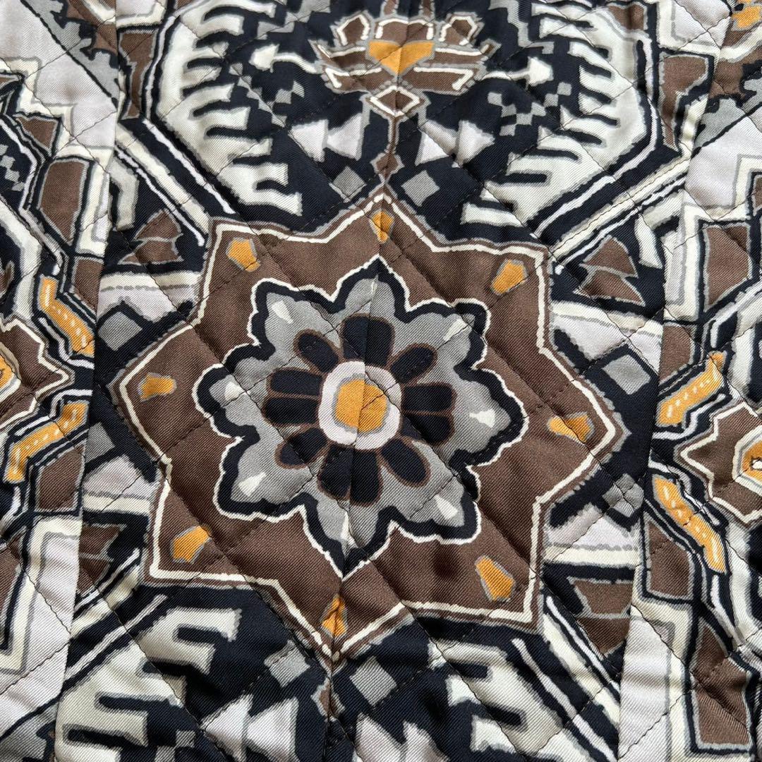 ETRO シルク バンダナ キルティング中綿ベスト チャコール 38