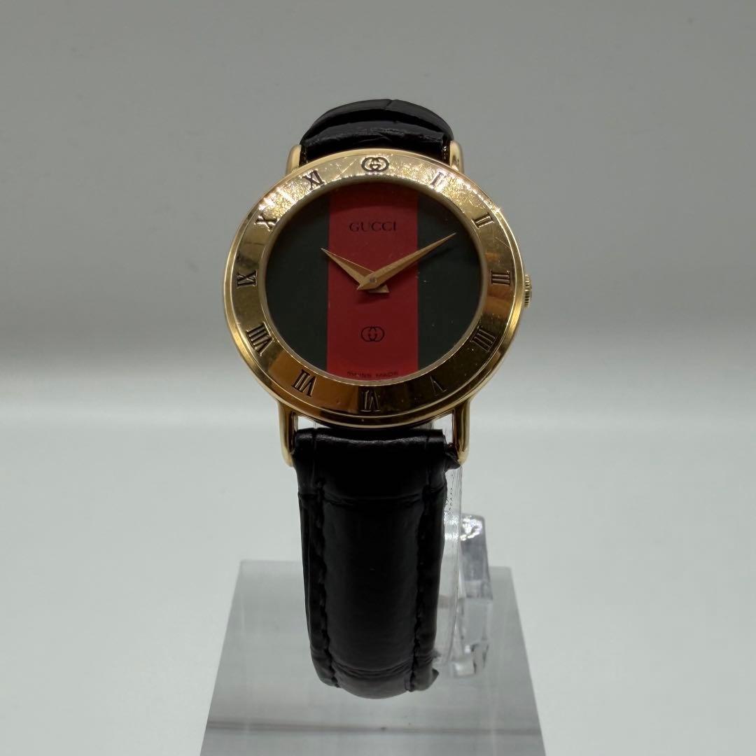 稼働/新品ベルト✨グッチ 腕時計 3000L シェリーライン QZ ヴィンテージ