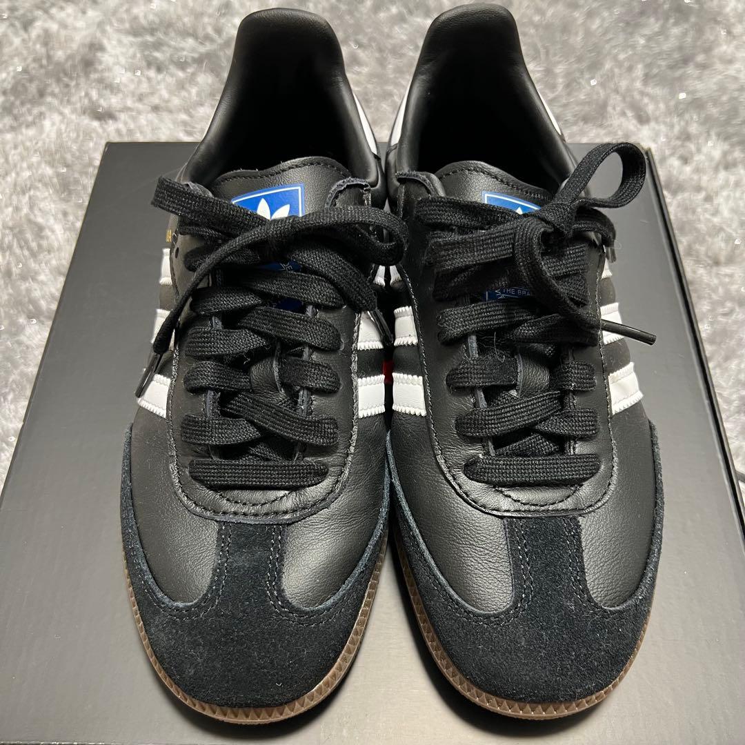adidas SAMBA サンバ スニーカー 黒 ブラック 24 美品
