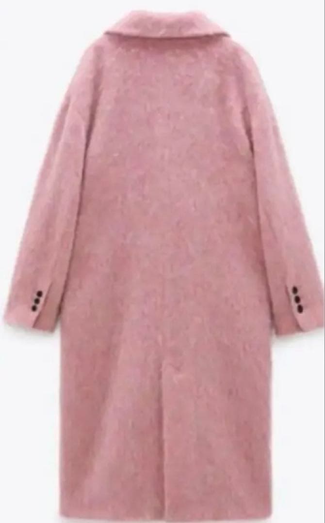 専用♡ももちゃん様試着のみ♡ZARA♡ピンクダブルブレストロングコート♡美ライン