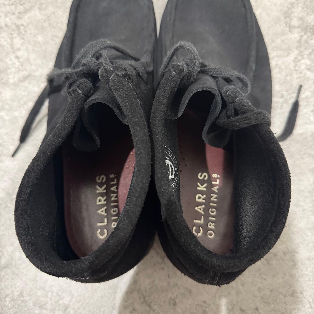 【美品】CLARKS クラークス26 wallabeeワラビー　スエード　黒