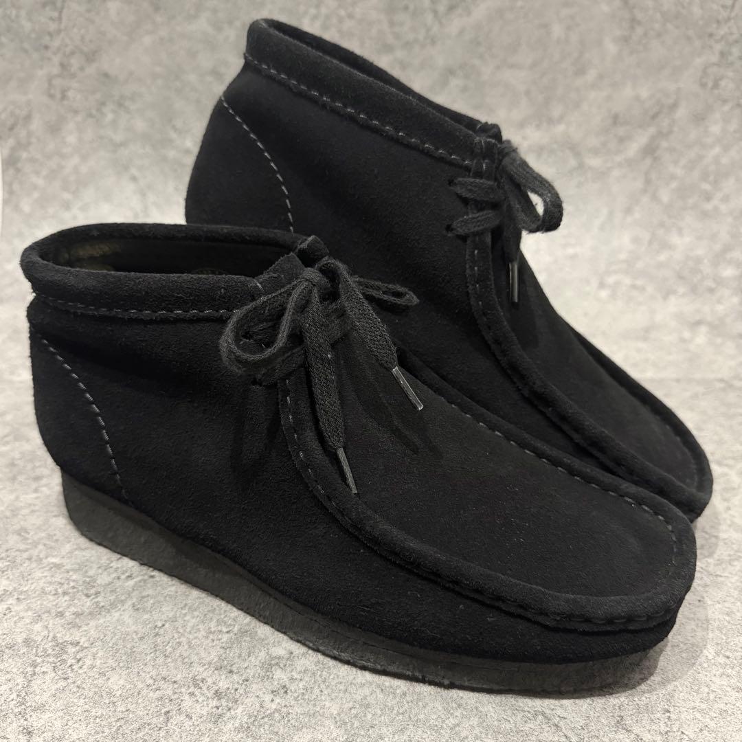 【美品】CLARKS クラークス26 wallabeeワラビー　スエード　黒