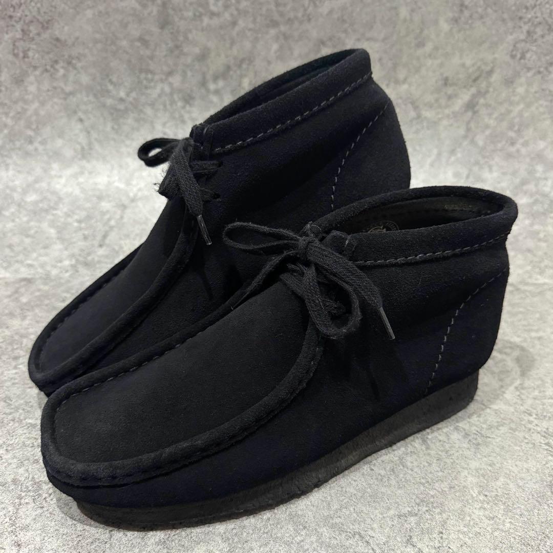 【美品】CLARKS クラークス26 wallabeeワラビー　スエード　黒
