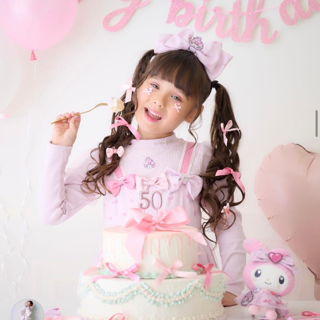 さ*き様 美品　メゾピアノ　マイメロディテレコTシャツ＆ワンピースセット　ピンク