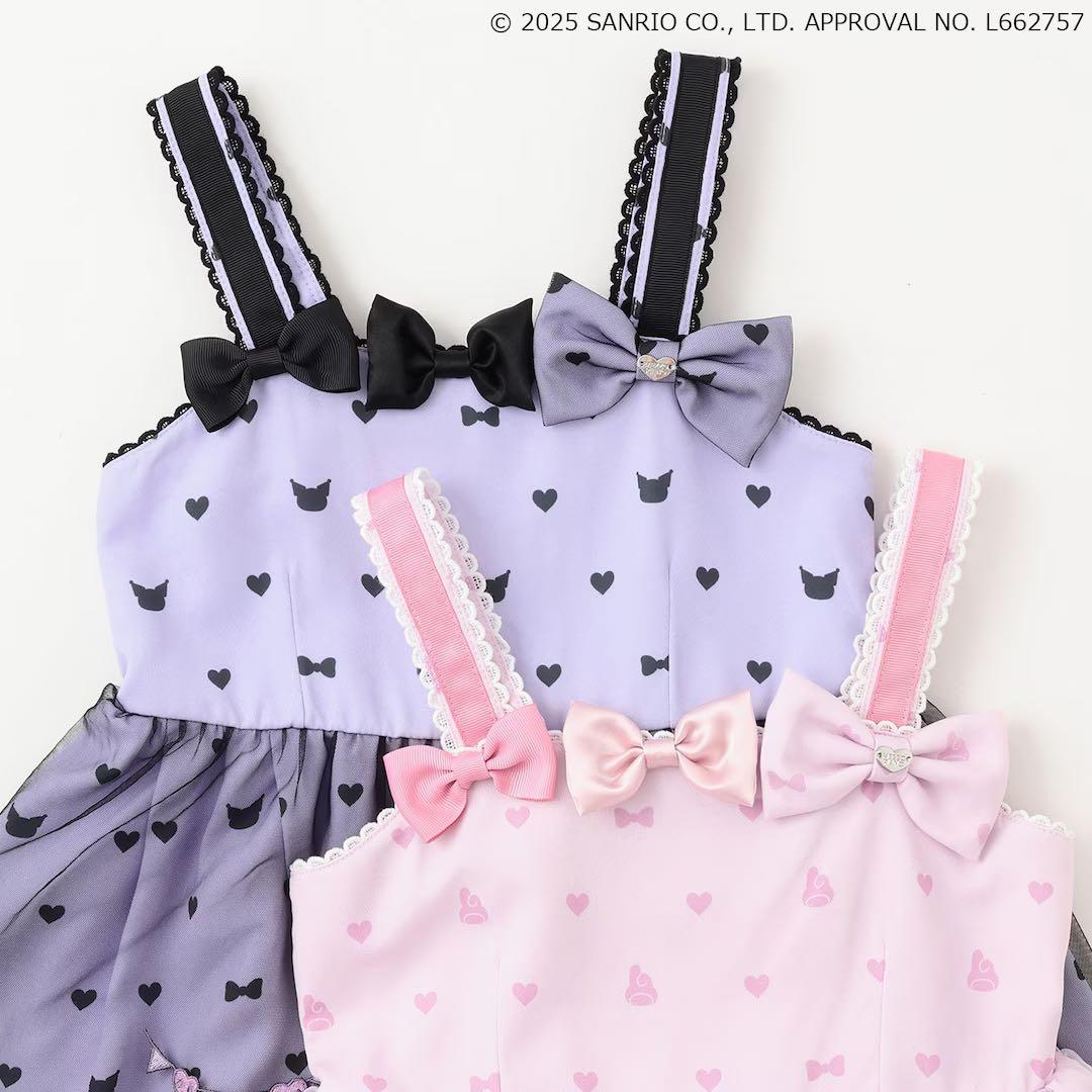 さ*き様 美品　メゾピアノ　マイメロディテレコTシャツ＆ワンピースセット　ピンク