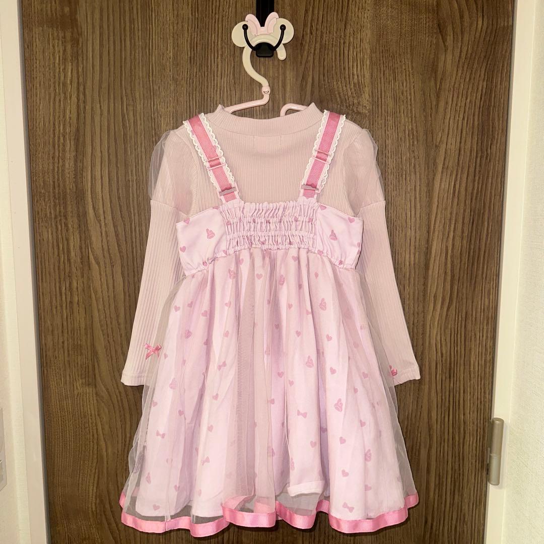 さ*き様 美品　メゾピアノ　マイメロディテレコTシャツ＆ワンピースセット　ピンク