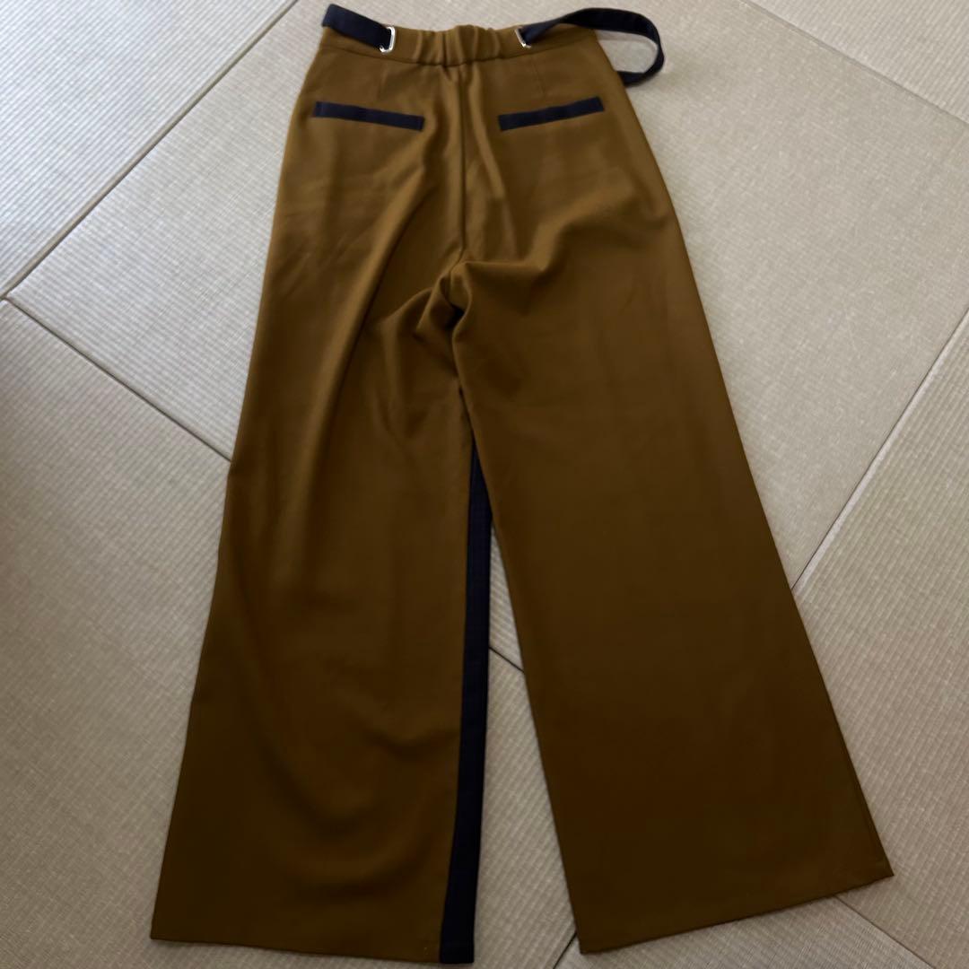 【美品】アシメベルテッドバイカラーパンツ／UNITED TOKYO