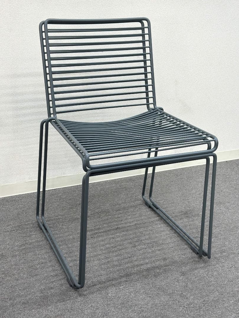 HAY■HEEダイニングチェア　グレー　2脚セット　屋外　スタッキング　ミニマル
