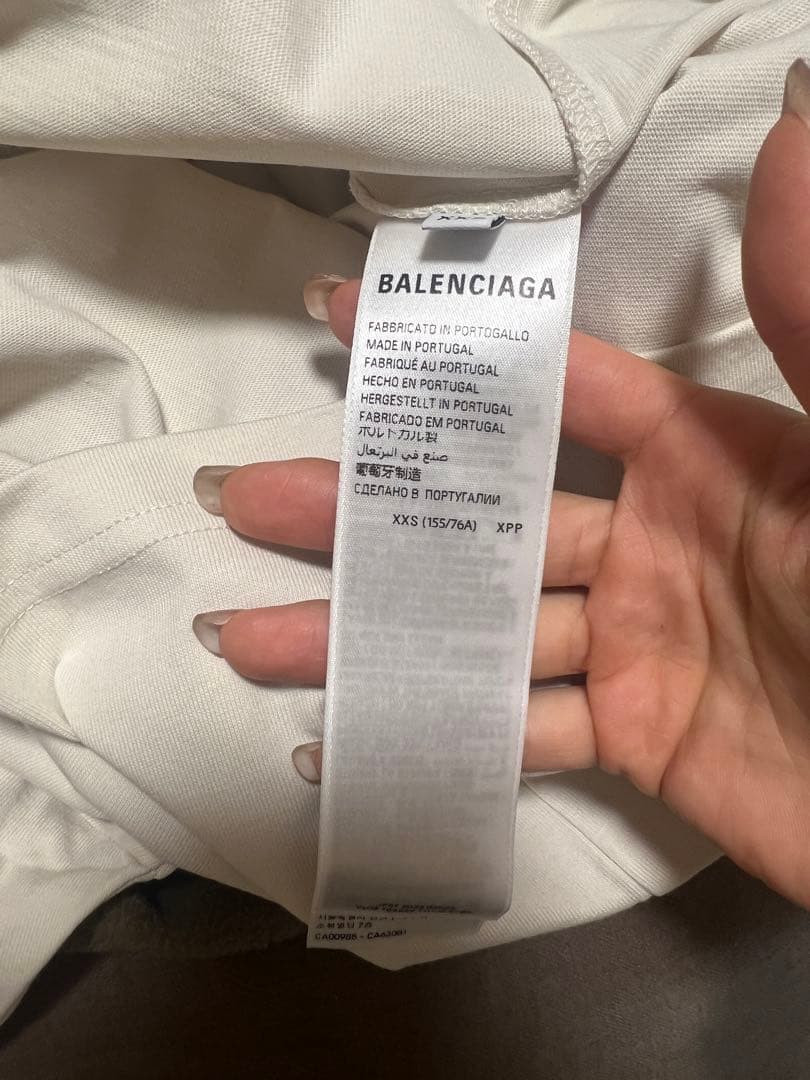 BALENCIAGA ロゴホワイト Tシャツ UNISEX
