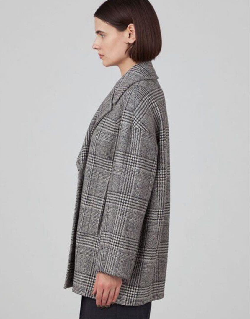 TOMORROWLANDcollection ウールカシミヤグレンチェックコート
