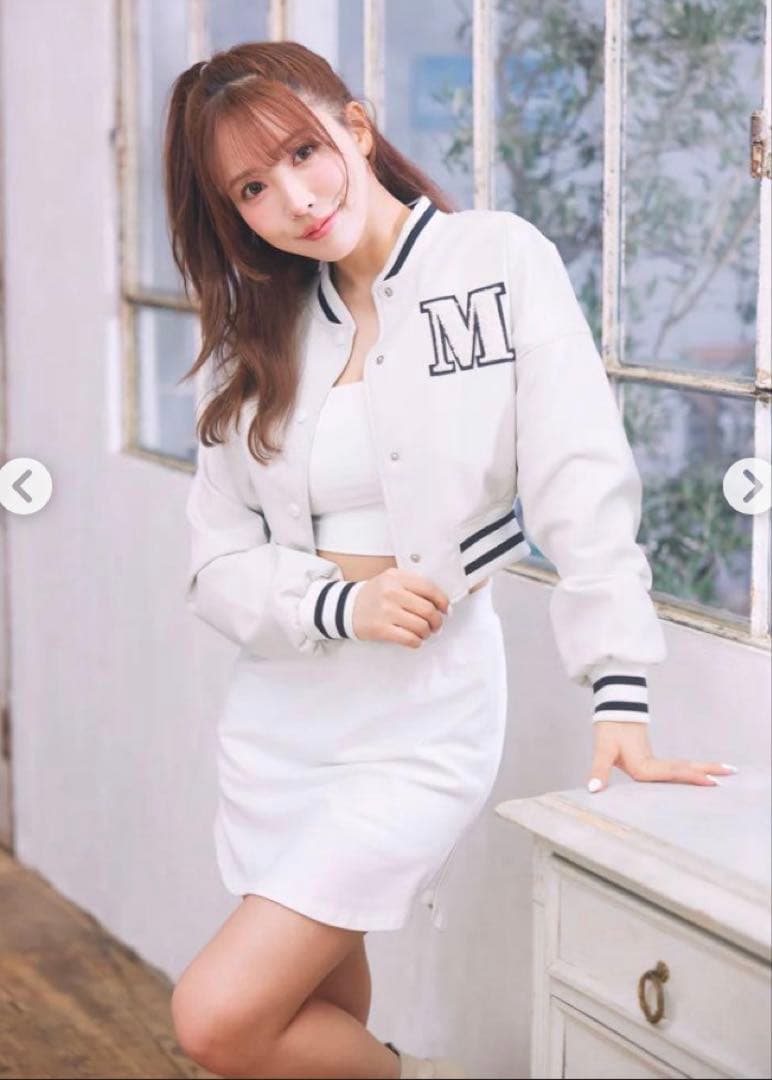 新品タグ付き♡ミストレアス♡スタジャン♡オフホワイト