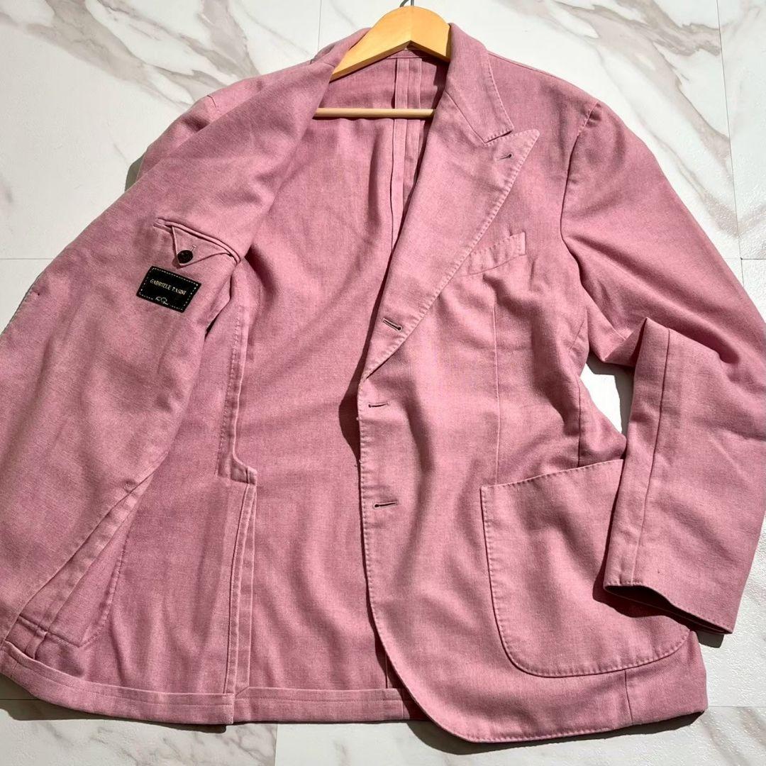 美品！ガブリエルパジーニ カシミア混 本切羽 テーラードジャケット 希少52