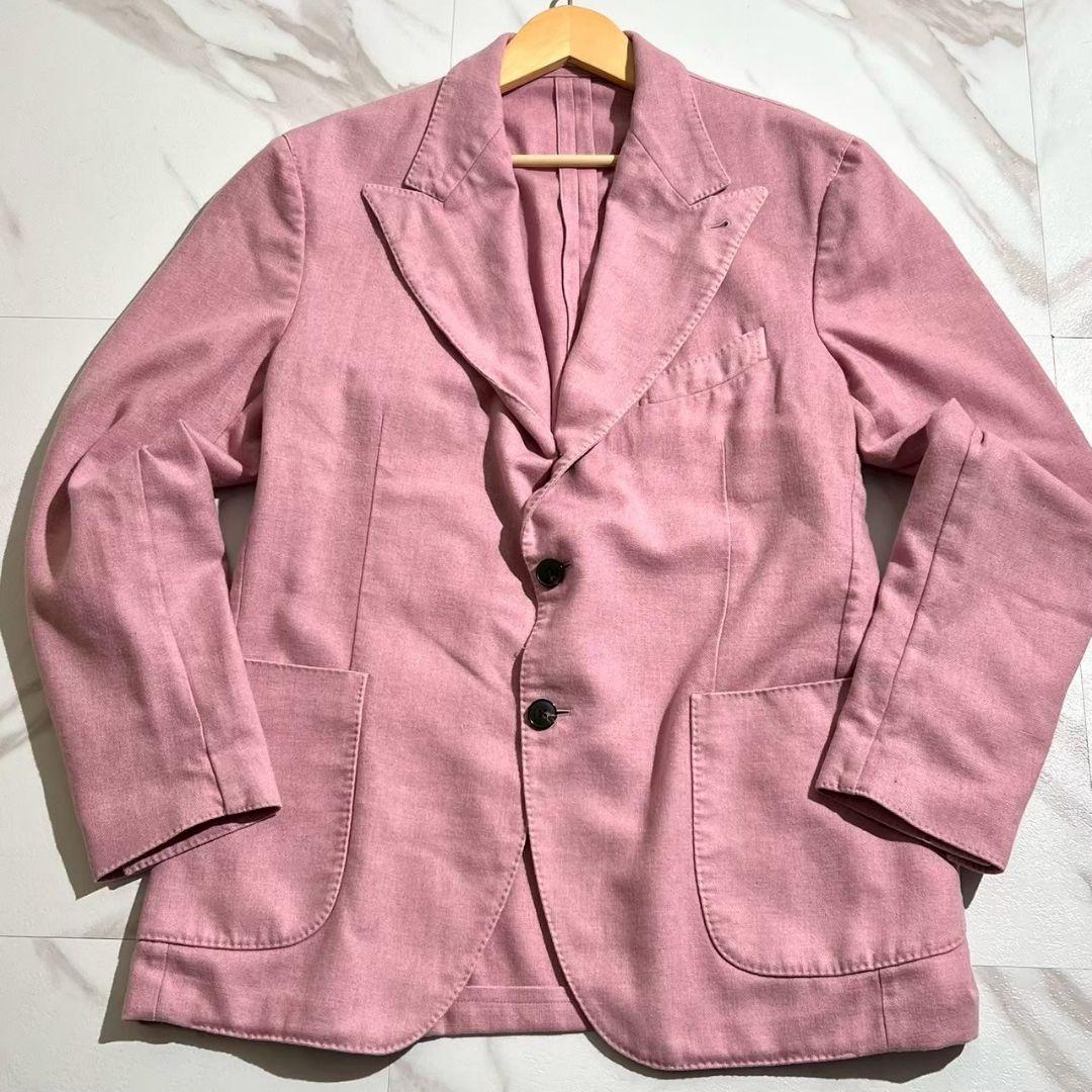 美品！ガブリエルパジーニ カシミア混 本切羽 テーラードジャケット 希少52