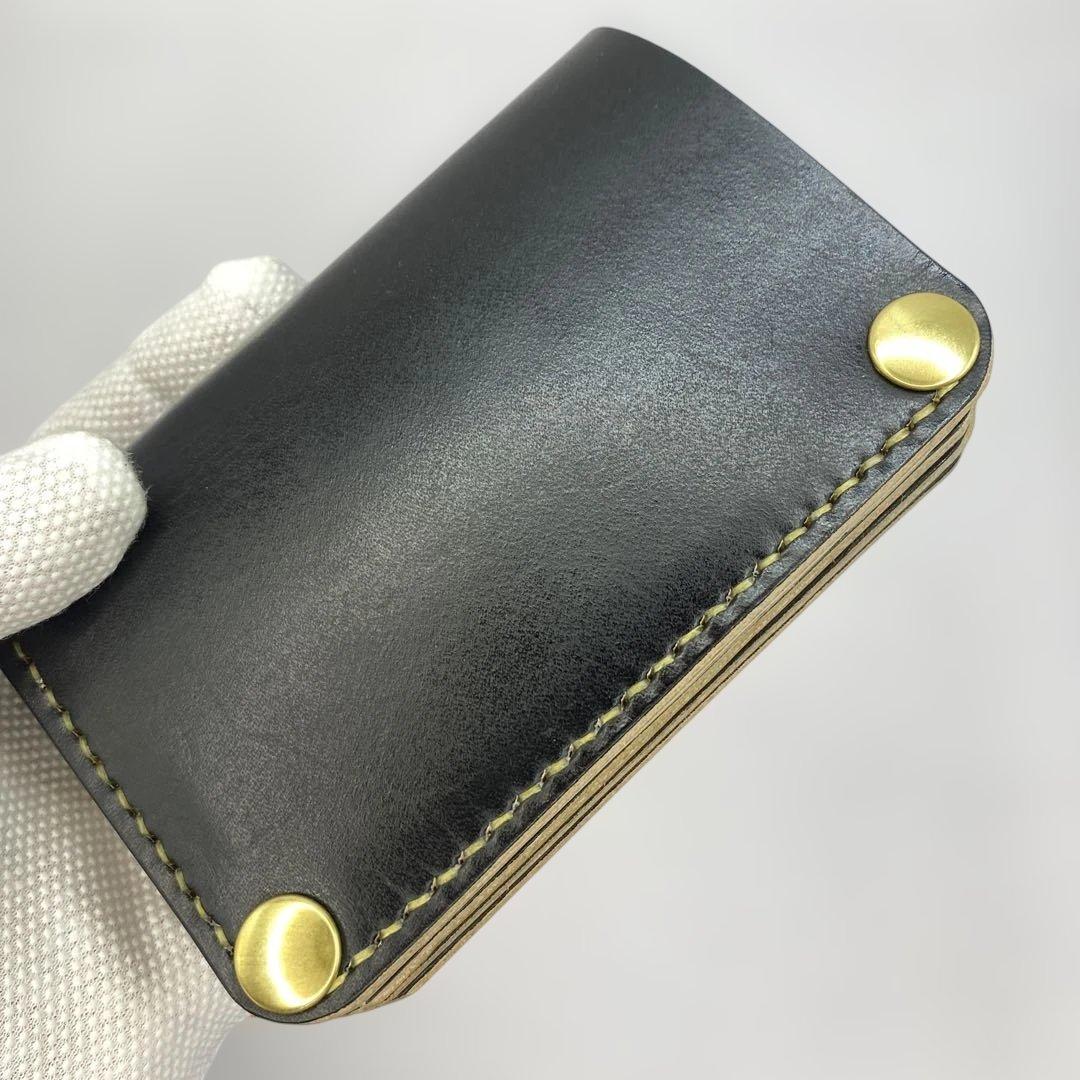 お札折らずに収納できる無骨な手染めミドルトラッカーウォレット BTW0609