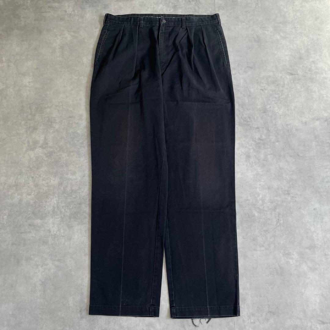 ポロラルフローレン W38 ポロチノ 90s アンドリュー 古着 黒 16610