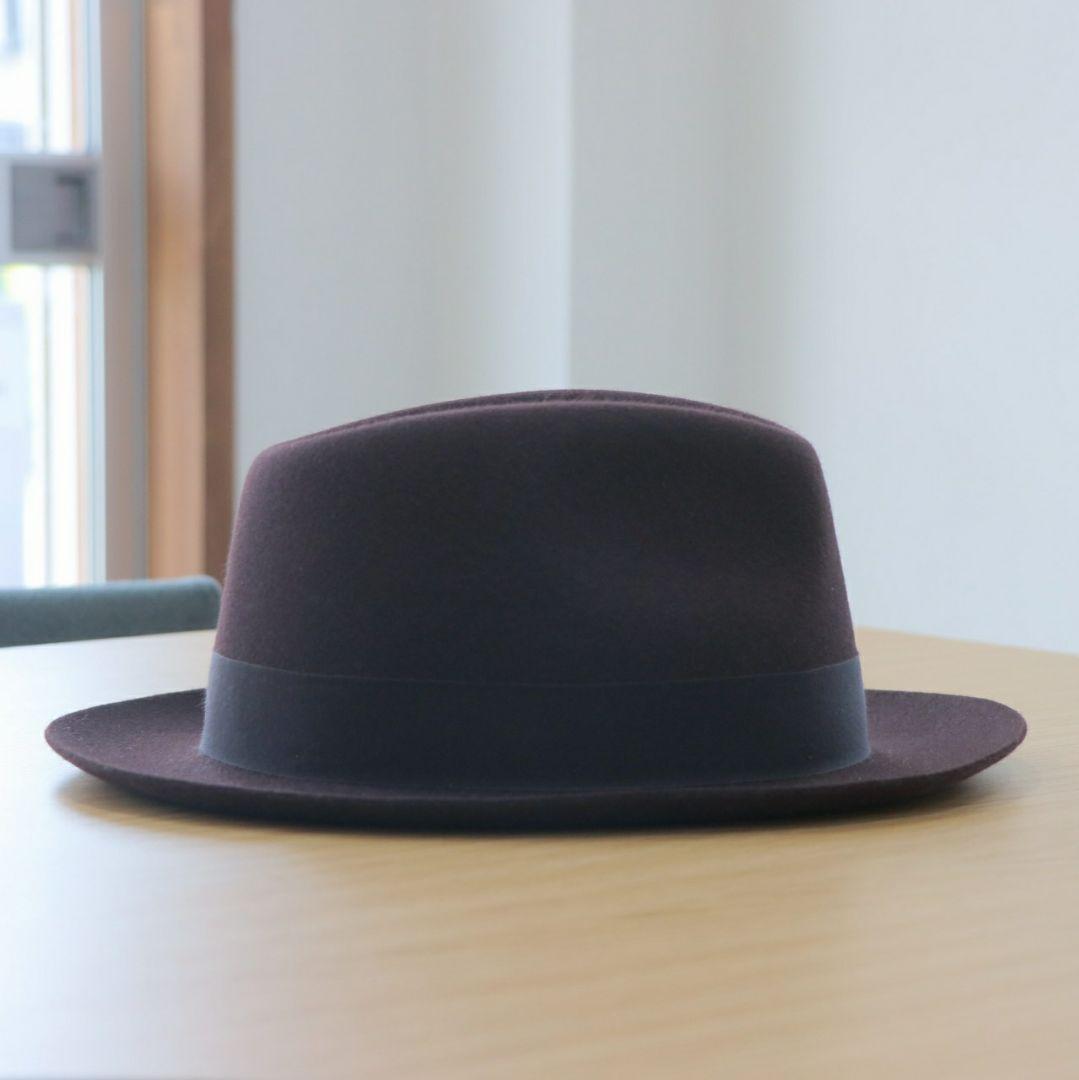 Borsalino FEDORA ラビットファー ハット ブラウン