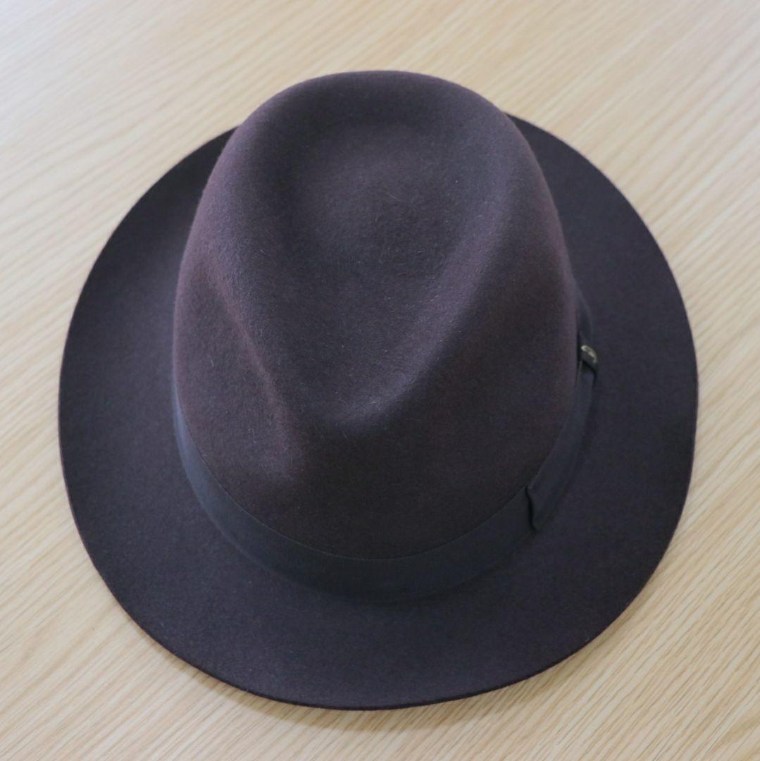 Borsalino FEDORA ラビットファー ハット ブラウン