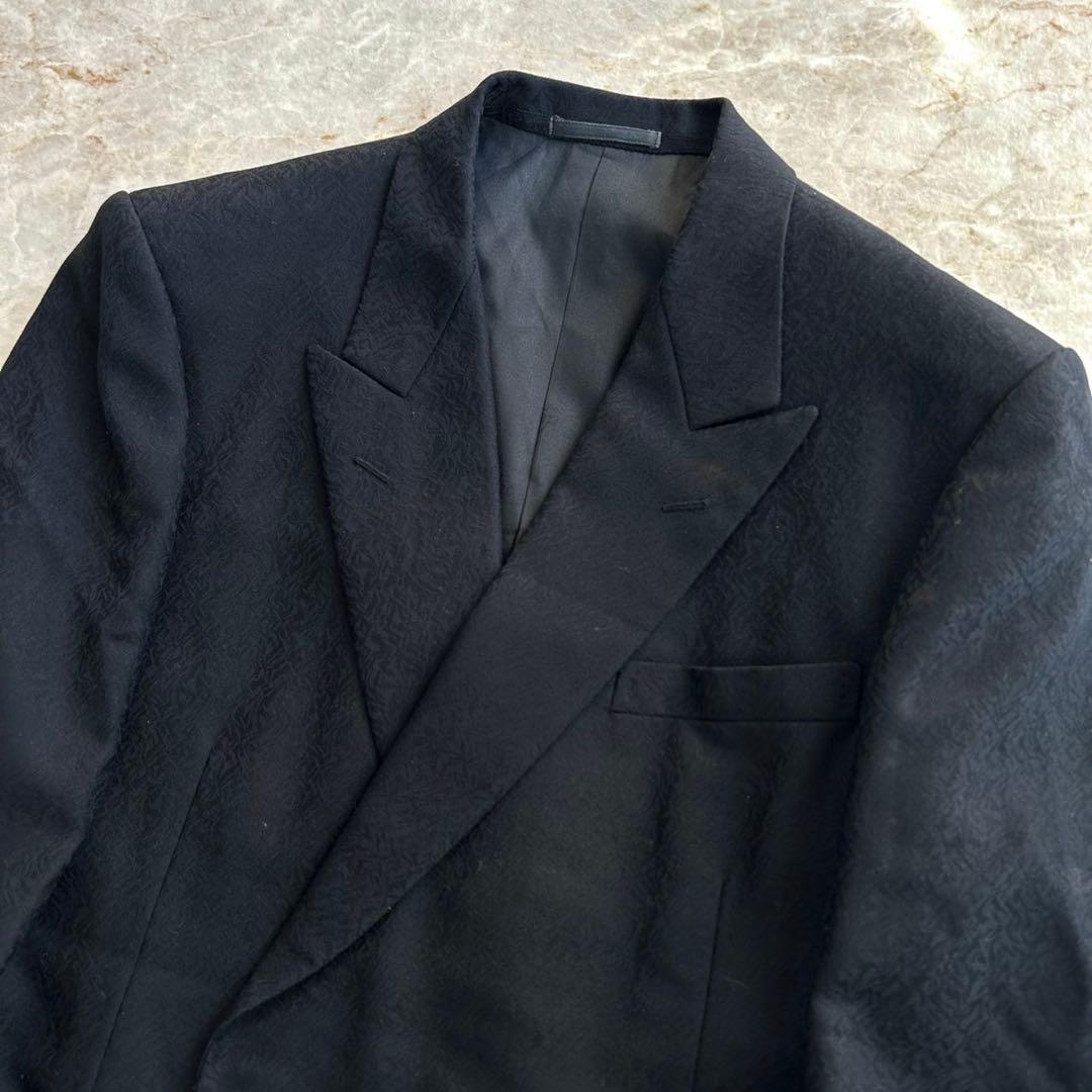 vintage ゴブラン織 総柄 デザイン ブラック フレア セットアップスーツ