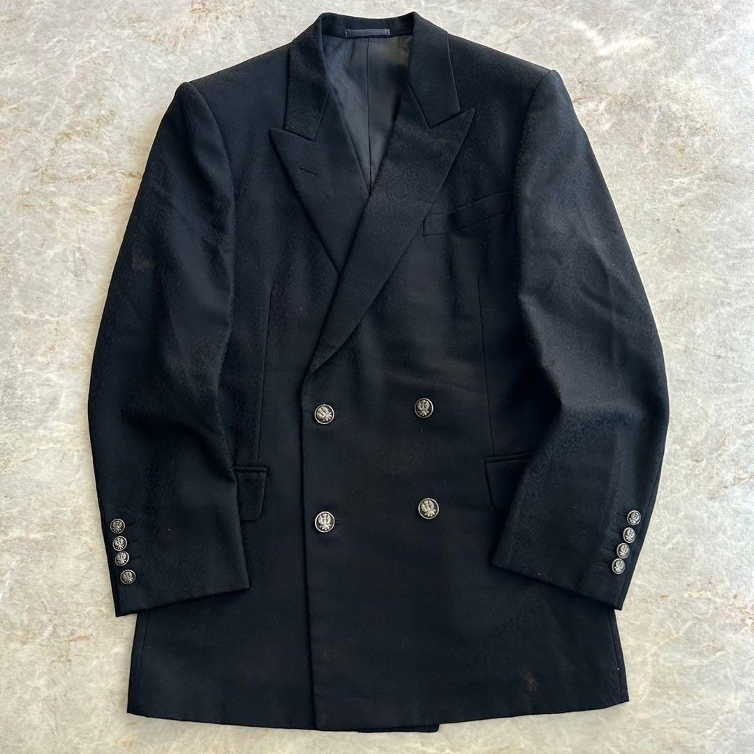 vintage ゴブラン織 総柄 デザイン ブラック フレア セットアップスーツ