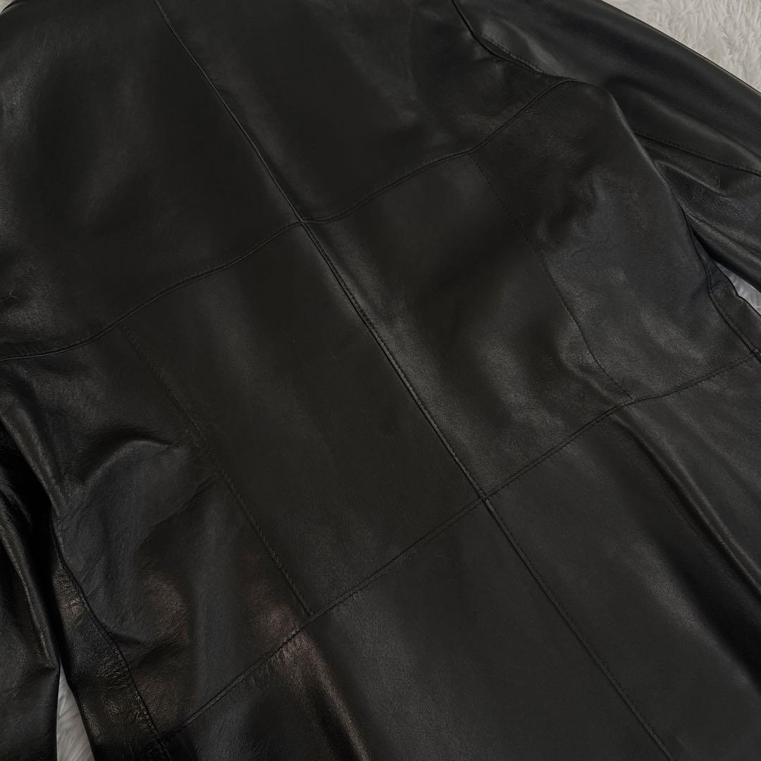 &M☆ 新品タグ付☆ レザージャケット　羊革　ブラック　サイズ40 本革